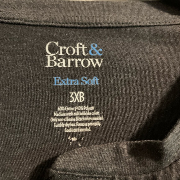 Gray long sleeve Henley tee - Picture 2 of 2